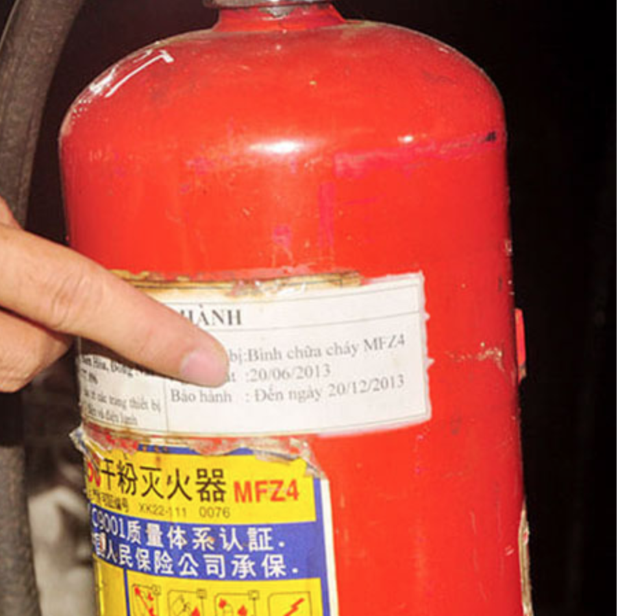 kiểm tra bình chữa cháy