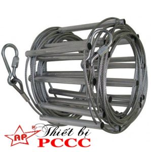 Thang dây thoát hiểm bậc inox cáp thép